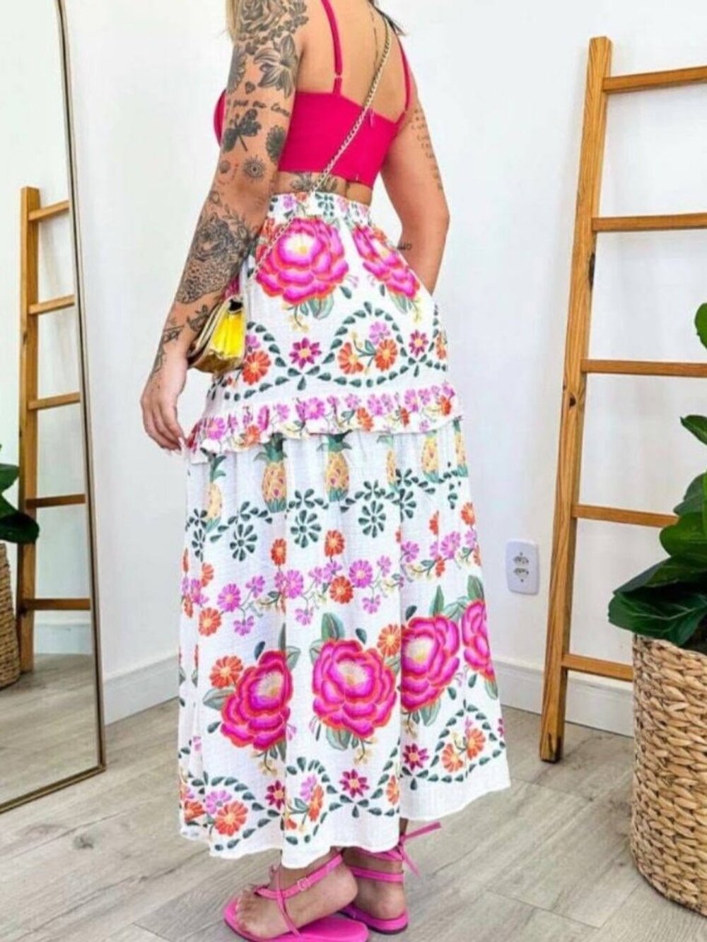 FARM Rio Macaw Blossom Floral Maxi Skirt sz S NWT - Brazil Line Exclusive!!! - Picture 6 of 10